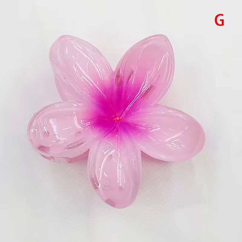 Fashion Women Beach Vacation Bohemia Egg Flower Hair Clips Flower Large Hair Claw Hairpin Women Girls Accessories