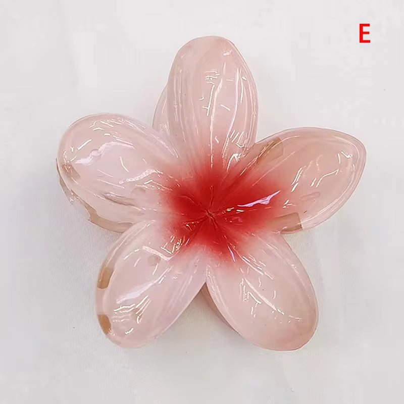 Fashion Women Beach Vacation Bohemia Egg Flower Hair Clips Flower Large Hair Claw Hairpin Women Girls Accessories