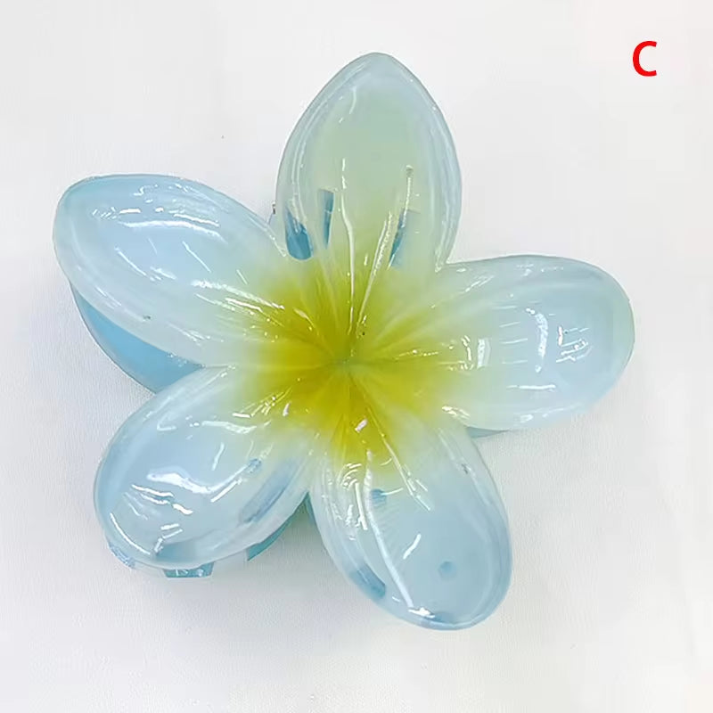 Fashion Women Beach Vacation Bohemia Egg Flower Hair Clips Flower Large Hair Claw Hairpin Women Girls Accessories