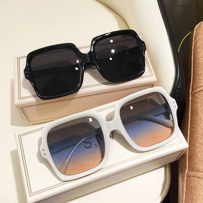 Square Sunglasses Women 2021 Retro Brand Gradient Oversized Men Sun Glasses Outdoors UV400 Big Frames Sunglass Ladies