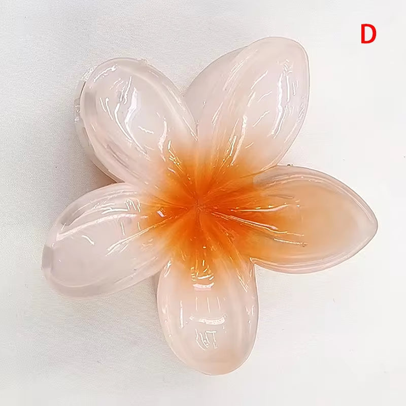 Fashion Women Beach Vacation Bohemia Egg Flower Hair Clips Flower Large Hair Claw Hairpin Women Girls Accessories