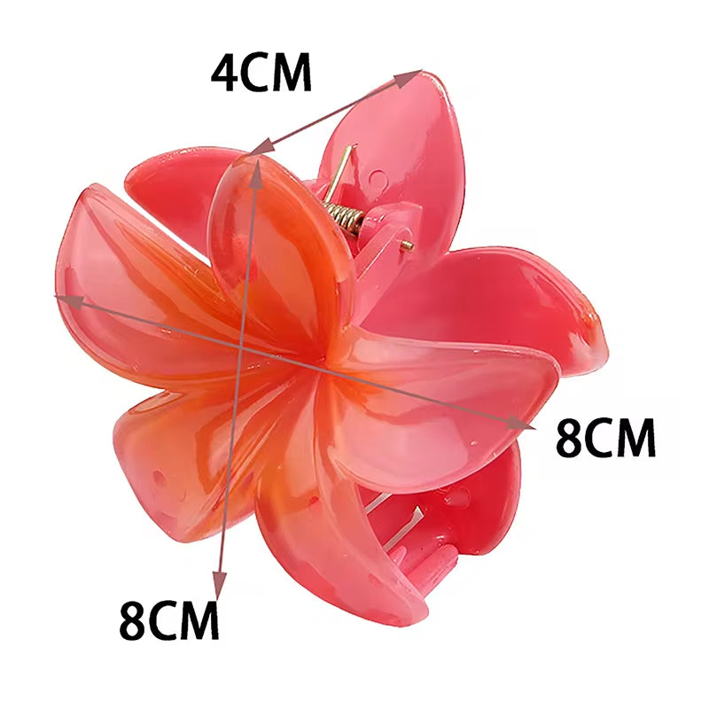 Fashion Women Beach Vacation Bohemia Egg Flower Hair Clips Flower Large Hair Claw Hairpin Women Girls Accessories