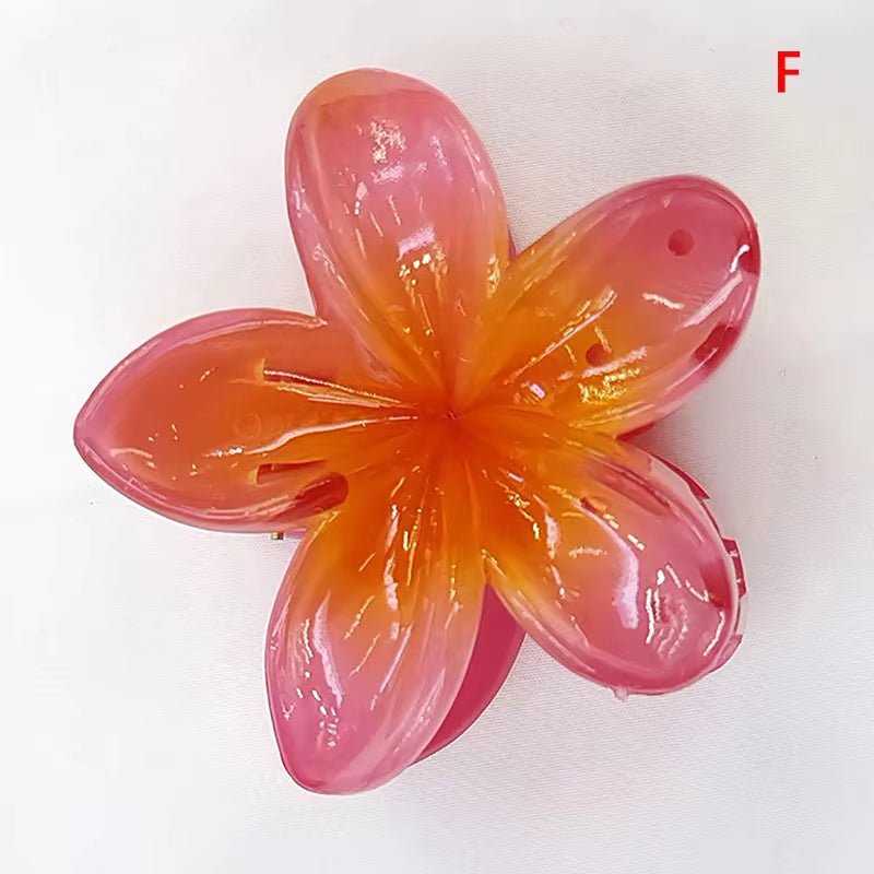 Fashion Women Beach Vacation Bohemia Egg Flower Hair Clips Flower Large Hair Claw Hairpin Women Girls Accessories