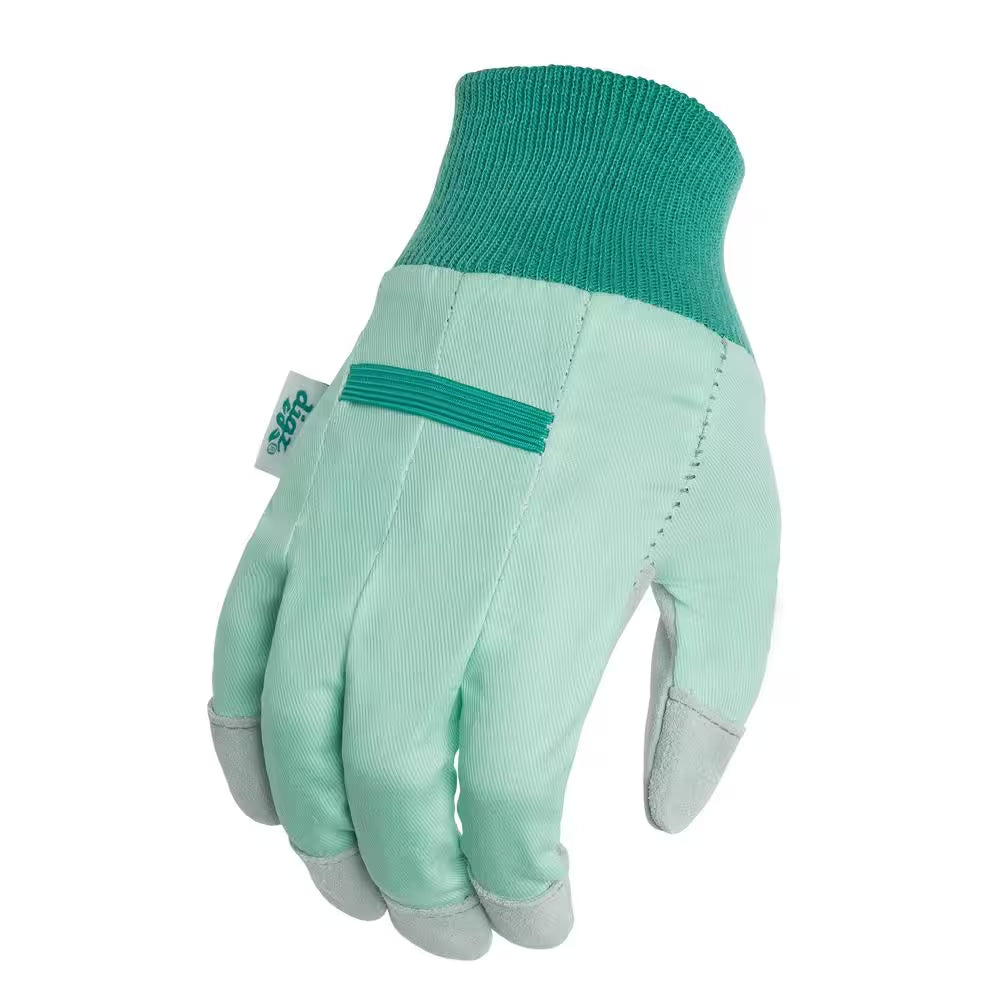 Women'S Medium Leather Palm with Knit Wrist Garden Glove