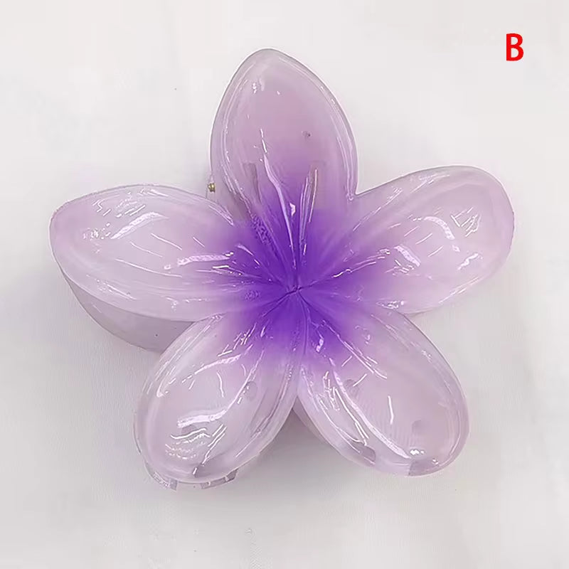 Fashion Women Beach Vacation Bohemia Egg Flower Hair Clips Flower Large Hair Claw Hairpin Women Girls Accessories