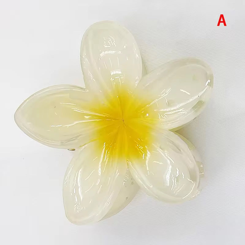 Fashion Women Beach Vacation Bohemia Egg Flower Hair Clips Flower Large Hair Claw Hairpin Women Girls Accessories